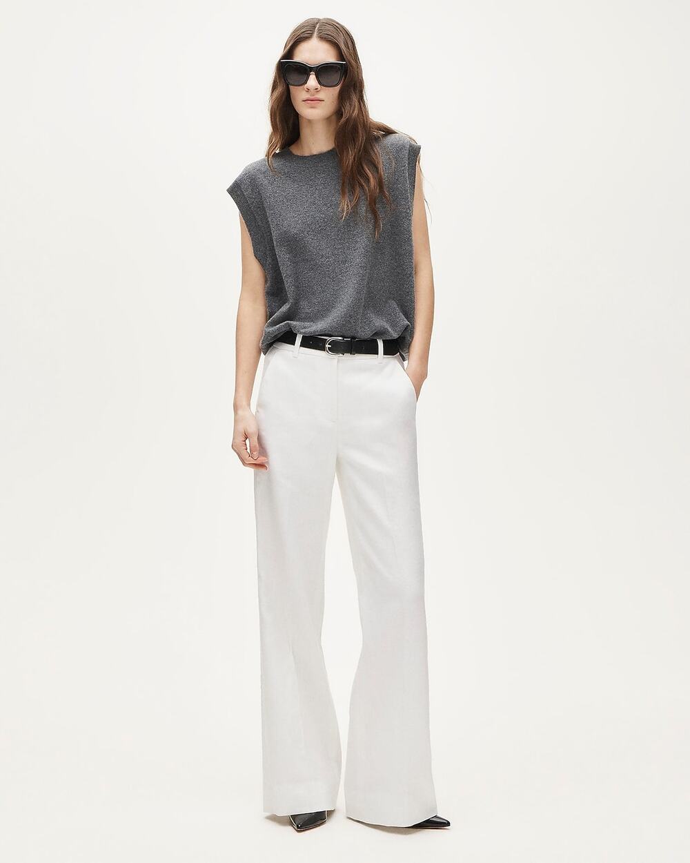 J. Crew Women's Carolina Flare Pant In Stretch Linen Blend White Size 10T NWT